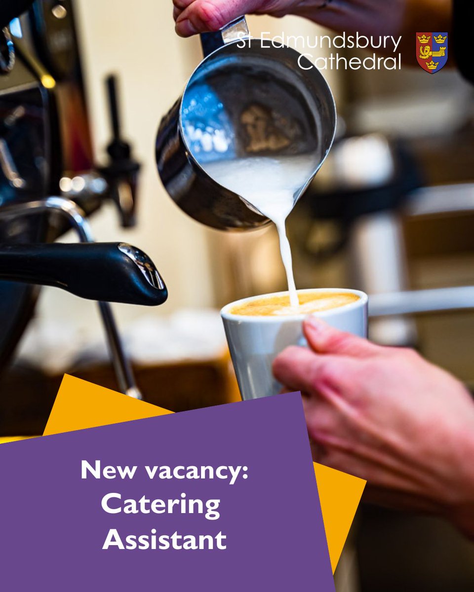 stedscath's tweet image. Pilgrims' Kitchen are looking to recruit a full time front of house Catering Assistant. £12.21 per hour. For more information, email pilgrimskitchen@stedscathedral.org or call (before 11.00 am) 01284 748738.