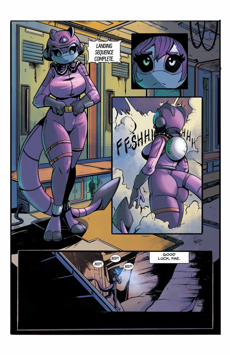 ParapsychComic's tweet image. We went through a few iterations to get Fae's space suit designed. It was supposed to instill both 'retro-future' between the 1960s and the 1980s. Clunky tech, but not clunky clothes.
Art: @jamilsart
Colors: instagram.com/zoso97/?hl=it
#IndieComics #Design #Progress
