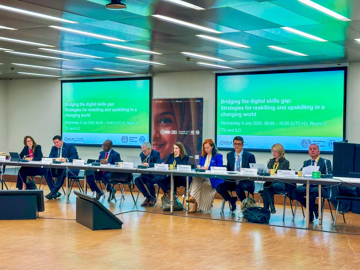 Cosmas Zavazava (@itubdtdirector) on Twitter photo Technology is redefining the way we work, creating opportunities for those previously left behind. But they cannot be harnessed without digital skills. At #WSIS, our session with <a href="/ilo/">International Labour Organization</a> explored how to build digital skills policies for today’s labour market. Technology is redefining the way we work, creating opportunities for those previously left behind. But they cannot be harnessed without digital skills. At #WSIS, our session with <a href="/ilo/">International Labour Organization</a> explored how to build digital skills policies for today’s labour market.