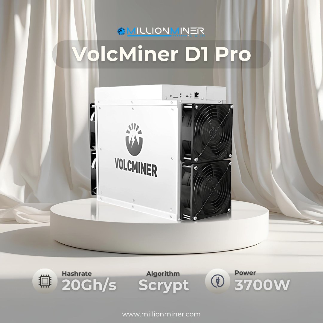 🔥 VolcMiner D1 Pro — mine Litecoin & Dogecoin with upgraded Scrypt power  ⛏️💰 Efficient. Reliable. Always ready. #VolcMinerD1Pro #LitecoinMining  #DogecoinMining #ScryptMiner #CryptoMining #AsicMiner #MiningRig  #BlockchainTech #NextGenMiner