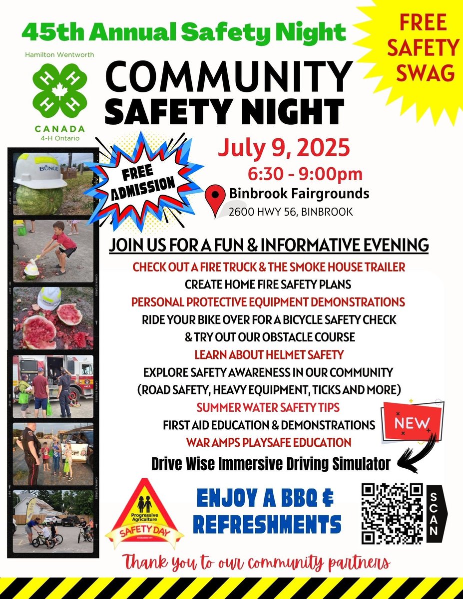 Tonight at binbrook fairgrounds, bring the kids out for some learning fun! See us there!