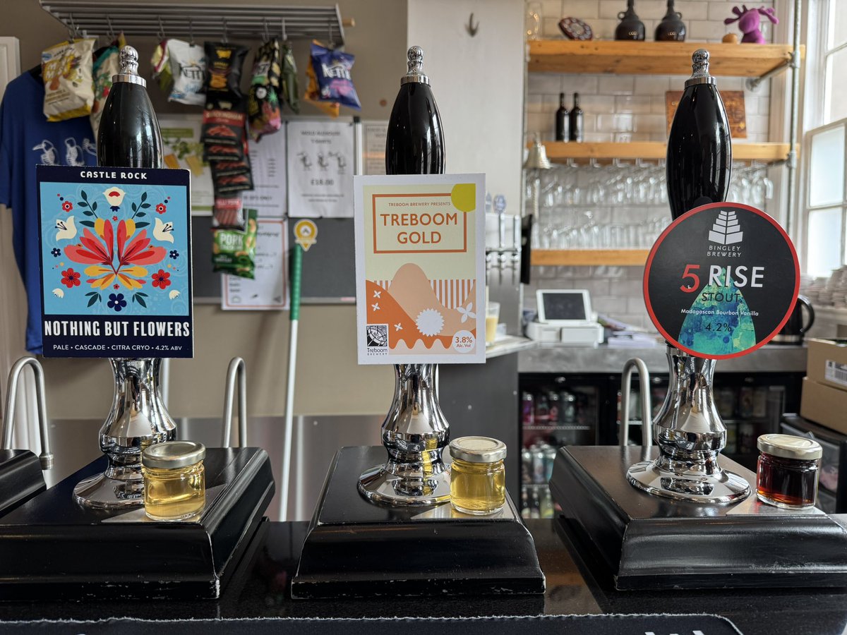 Wednesday’s cask ale from 2pm to 10pm - 

5 Rise Stout - <a href="/BingleyBrewery/">Bingley Brewery</a> 
Treboom Gold - Treboom
Nothing But Flowers - Castle Rock