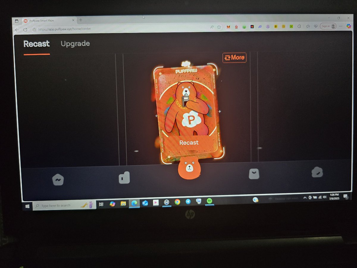 Finally a Successful Recasting today on <a href="/puffpaw_xyz/">Puffpaw</a> . Recasted from Tier 6 to 8. Vape to Earn mechanism is in full swing. I currently have 160K Prevape.