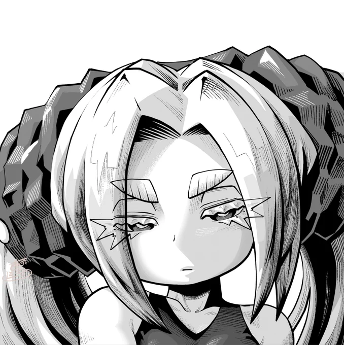 本日の60分(120分)ドローイング 【65日目】 昨日の絵に+60分で描き込み練習。 白黒表現でもう少し新しい何かを掴みたいなぁ。 #イラスト #illustration #OC