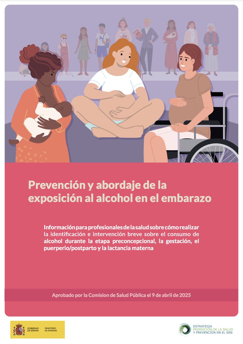 📘 Ya está disponible la guía Prevención y abordaje de la exposición al alcohol en el embarazo, aprobada por la Comisión de Salud Pública. 

🔗 sanidad.gob.es/areas/promocio…