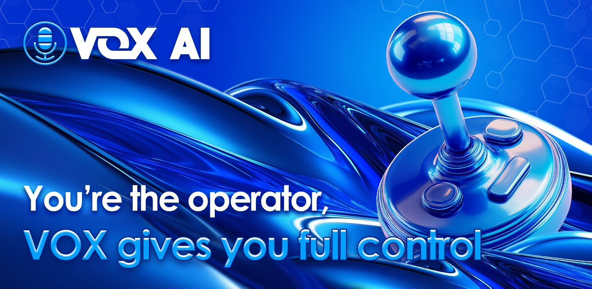 projectvoxai's tweet image. You’re not just a user. VOX hands you the controller.