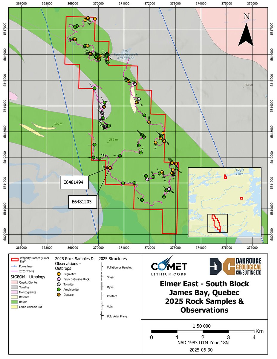 CometLithium's tweet image. Comet Lithium Discovers First Spodumene-Bearing Pegmatite at Elmer East Property

cometlithium.com/comet-lithium-…

TSXV: $CLIC | FSE: $8QY | CometLithium.com