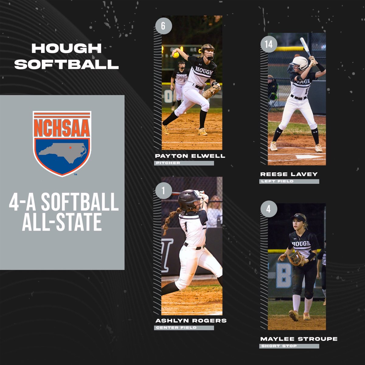 CONGRATS to Payton, Ashlyn, Reese, and Maylee for making ALL-STATE! <a href="/HoughAthletics/">Hough HS Athletics</a>  #be1above