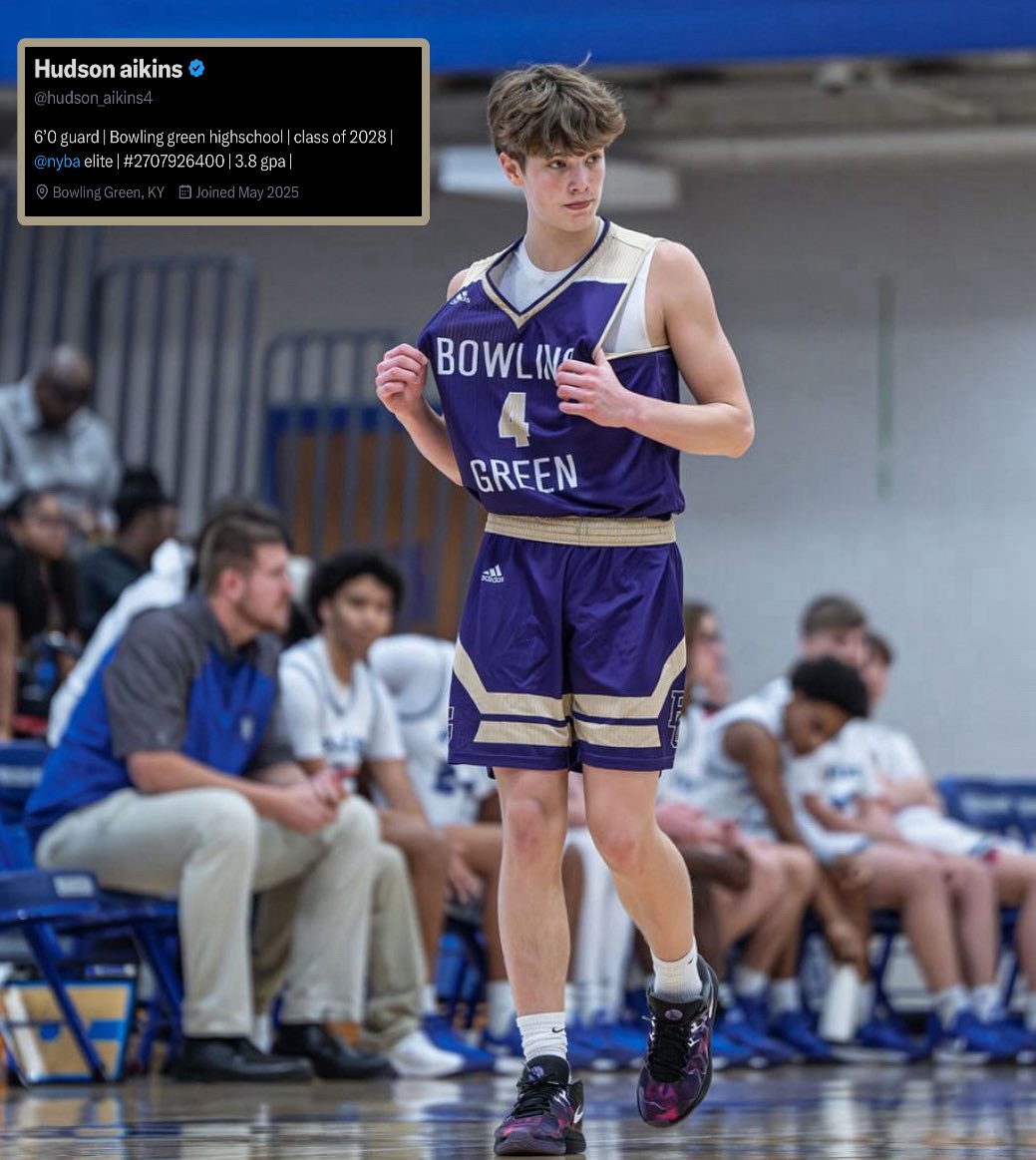 Pure Prospects (@pure_prospects) on Twitter photo 🔒 REGISTERED FOR THE ELITE CAMP Aug 9th 🔒
Hudson Aikins <a href="/hudson_aikins4/">Hudson aikins</a> | Class of 2028
Bowling Green High School (KY) | 5’11” | 150 lbs
AAU: @NYBAElite
A savvy floor general with elite court vision, blow-by speed, and sick handles, Hudson Aikins is a problem for defenders. 🔒 REGISTERED FOR THE ELITE CAMP Aug 9th 🔒
Hudson Aikins <a href="/hudson_aikins4/">Hudson aikins</a> | Class of 2028
Bowling Green High School (KY) | 5’11” | 150 lbs
AAU: @NYBAElite
A savvy floor general with elite court vision, blow-by speed, and sick handles, Hudson Aikins is a problem for defenders.