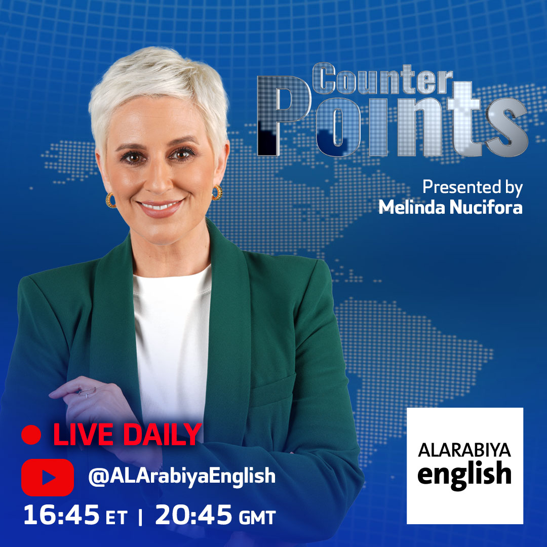 AlArabiya_Eng's tweet image. #CounterPoints with @MindyNucifora delivers sharp debates and diverse perspectives on today’s biggest issues, from politics to society, with bold opinions and high-profile guests.