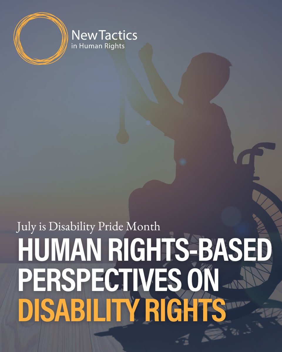 newtactics's tweet image. ♿ July is #DisabilityPrideMonth—a time to recognize the leadership & resistance of the disability community.
Disability rights are #HumanRights.
Explore these perspectives & more at bit.ly/NTdisability
#DisabilityPride #NewTactics #NothingAboutUsWithoutUs