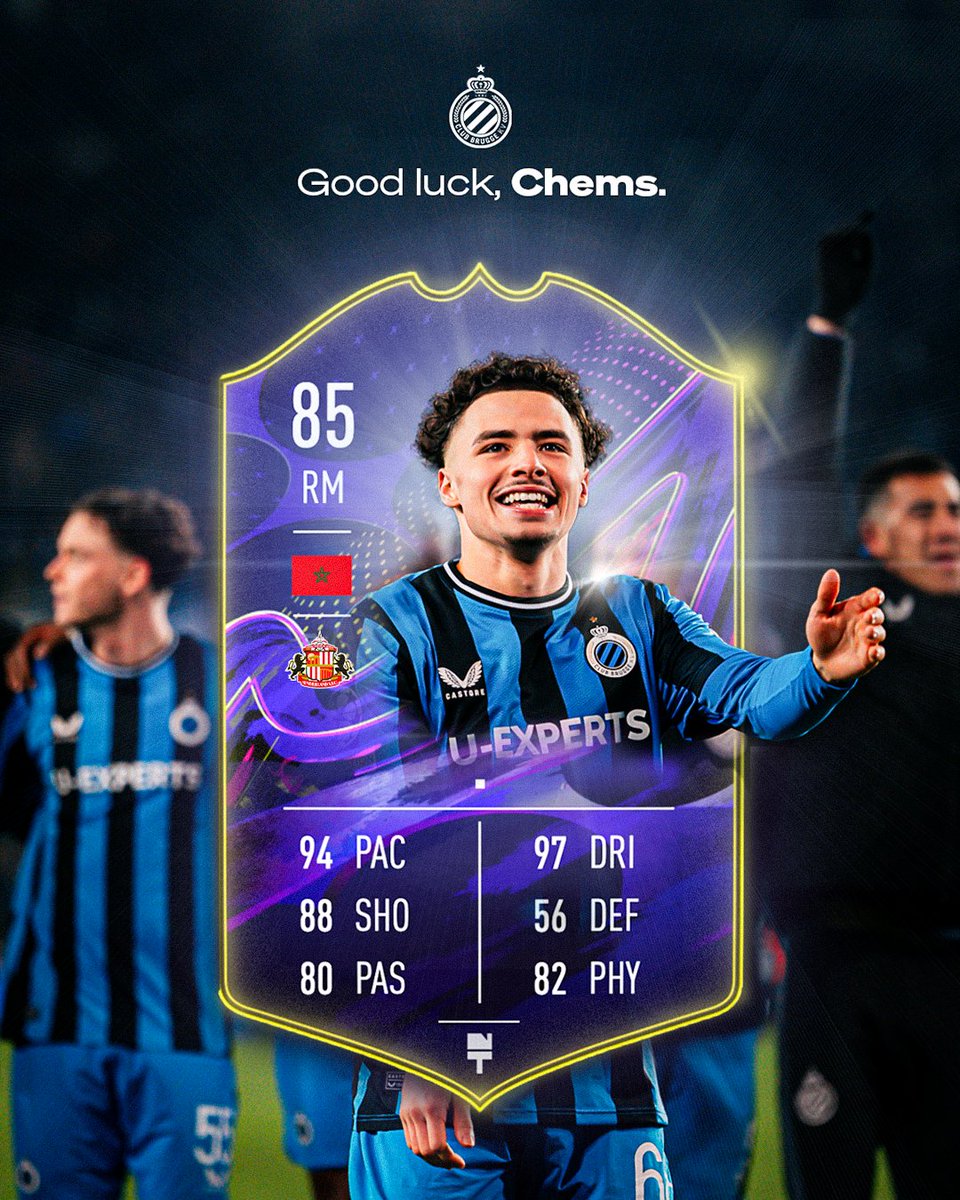 Off to the 𝐏𝐫𝐞𝐦! 🏴󠁧󠁢󠁥󠁮󠁧󠁿
Best of luck at Sunderland, Chems! 🥹