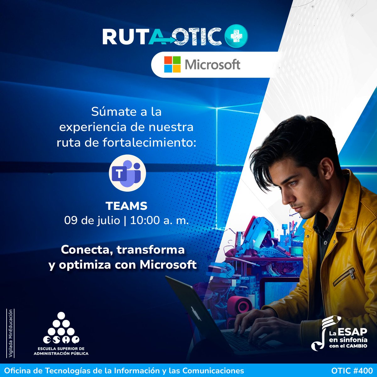 ¡Integra recursos interactivos en tus reuniones de Teams! Llevar tus reuniones virtuales a otro nivel ahora será más fácil.
Conéctate hoy a las 10:00 a. m. a nuestra capacitación y amplía tus conocimientos didácticos. 
👉🏻 youtube.com/live/8sUHyWcyR…
#RutaOTICMás