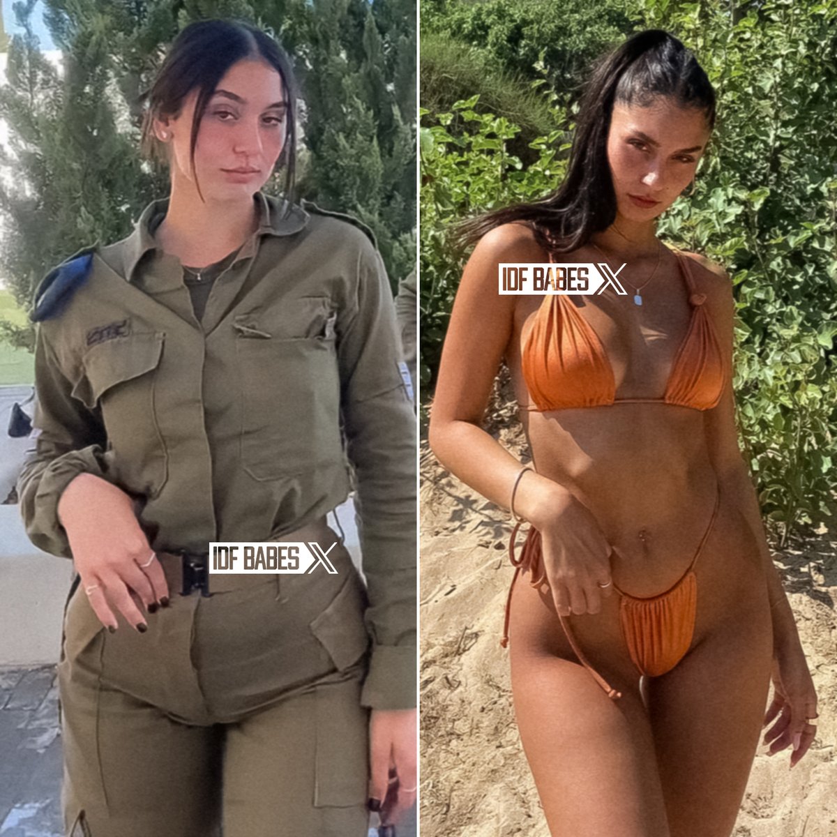 IDFBabes's tweet photo. Staff Sergeant Noa serves looks both on and off duty! https://t.co/qnZnJHI0FN