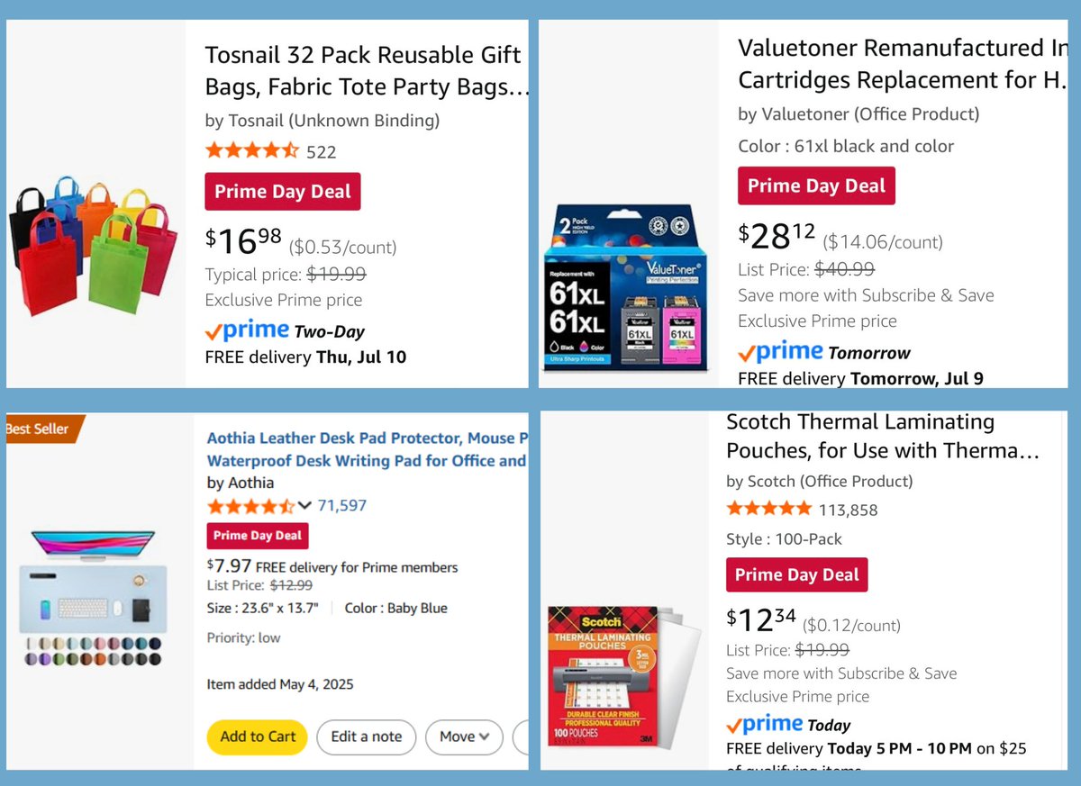 Onto Day 2 of painting and prime day so teachers drop your list below!
I had luck with the painting but not so much with prime day. I am hoping to have 1 thing cleared and to finish painting my kitchen trim...wish me luck on the trim!😬
#ClearTheList
amazon.com/hz/wishlist/ls…