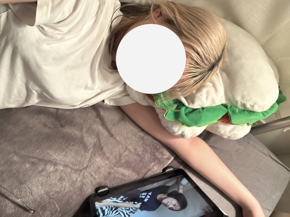 yyy__u06's tweet photo. 1枚目の状態でYouTube見てたらあおばくんと添い寝状態になって無事やられた😇
 #あおばくん #清家碧羽 https://t.co/5Xf7K1XBZM