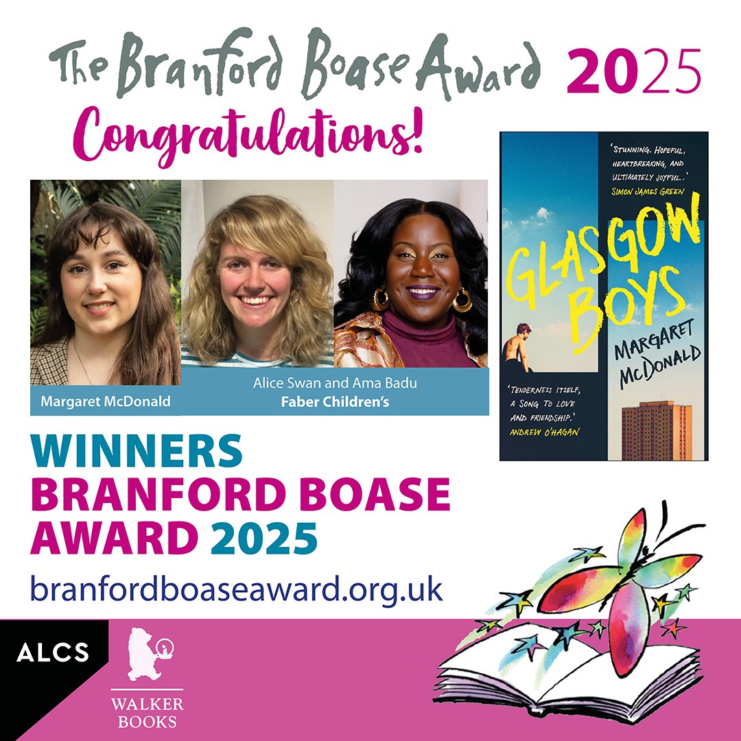 Branford Boase Award (@branfordboase) on Twitter photo Congratulations Margaret McDonald and her editors Alice Swan and Ama Badu, winners of the 2025 #branfordboaseaward for outstanding debut novel for young people with GLASGOW BOYS <a href="/FaberBooks/">Faber Books</a>
branfordboaseaward.org.uk Congratulations Margaret McDonald and her editors Alice Swan and Ama Badu, winners of the 2025 #branfordboaseaward for outstanding debut novel for young people with GLASGOW BOYS <a href="/FaberBooks/">Faber Books</a>
branfordboaseaward.org.uk
