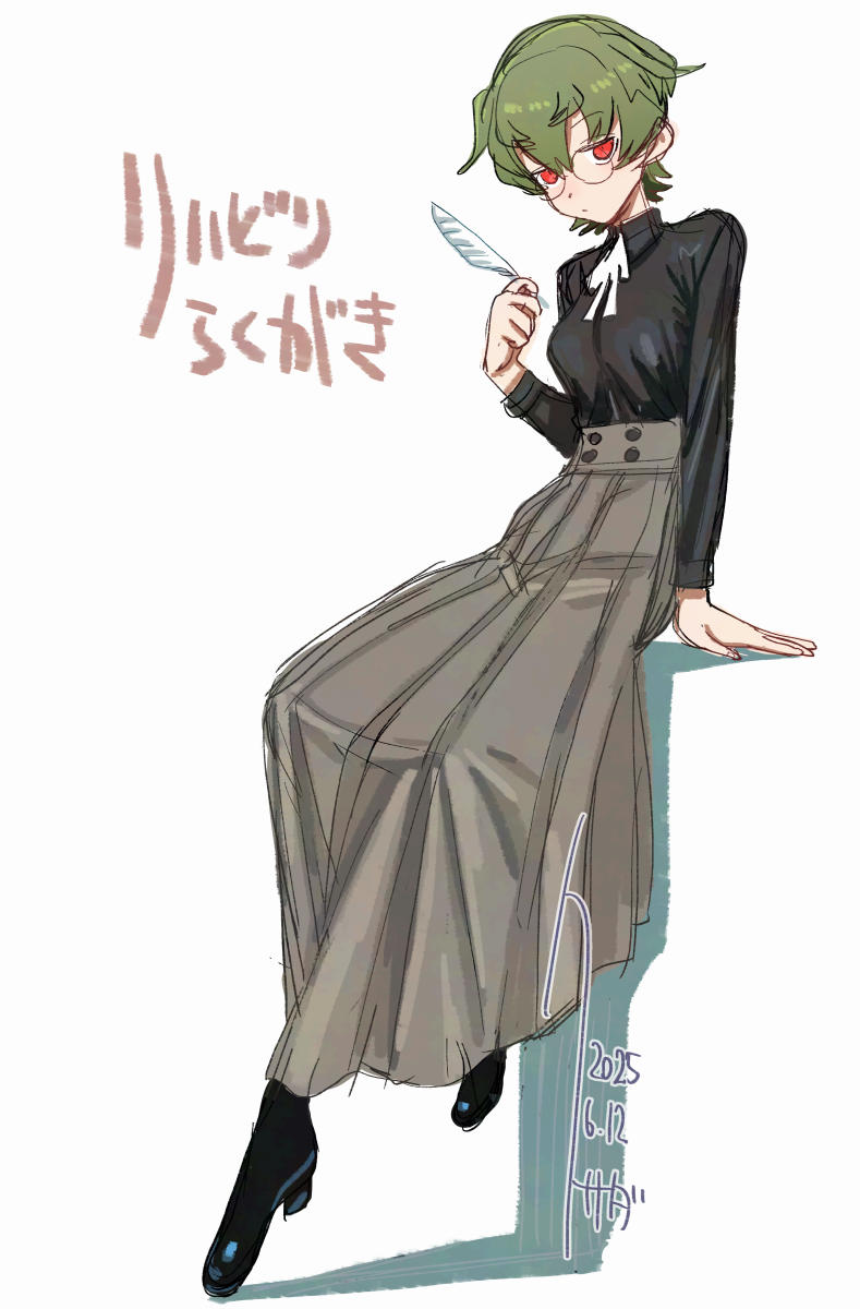 最近あまりにも絵を貼っていなかったので先日にリハビリとして描いていた耳木兎さんのらくがきを貼ります。耳木兎さんは普通の服も似合う。 #先輩が忍者だった件 