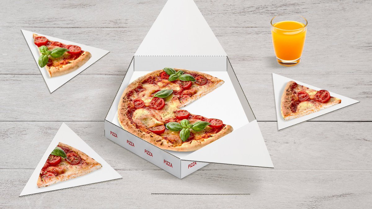 紙皿のいらないピザ箱。