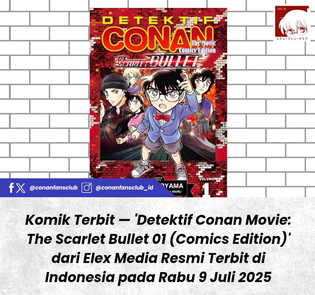 Conan Fans Club ID (@conanfansclub) on Twitter photo #PreviewManga | Komik adaptasi #ConanMovie: #TheScarletBullet 01 (comics edition) resmi terbit di Indonesia mulai hari ini (9/7). Komik yang mengisahkan tentang terjadinya kasus yang melibatkan festival olahraga terbesar di dunia ini, dibanderol seharga Rp45.000.
(๐ฐ <a href="/elexmedia/">Elex Media Komputindo</a>) #PreviewManga | Komik adaptasi #ConanMovie: #TheScarletBullet 01 (comics edition) resmi terbit di Indonesia mulai hari ini (9/7). Komik yang mengisahkan tentang terjadinya kasus yang melibatkan festival olahraga terbesar di dunia ini, dibanderol seharga Rp45.000.
(๐ฐ <a href="/elexmedia/">Elex Media Komputindo</a>)