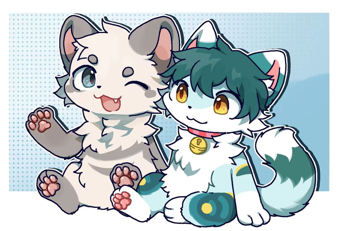 终于和可爱小熊猫约了一张极图🥰
🐼：<a href="/Charles_li_qwq/">查尔Charles</a> 
🐱：<a href="/Raijgew/">Raijgew</a>