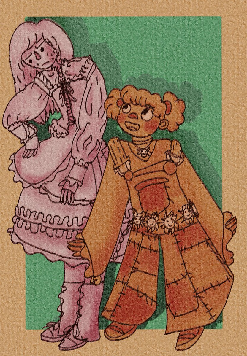 - Do you like what my mother made? 
-... why is it a shepherdess dress...
(I love my children very much)

#Oc #Art