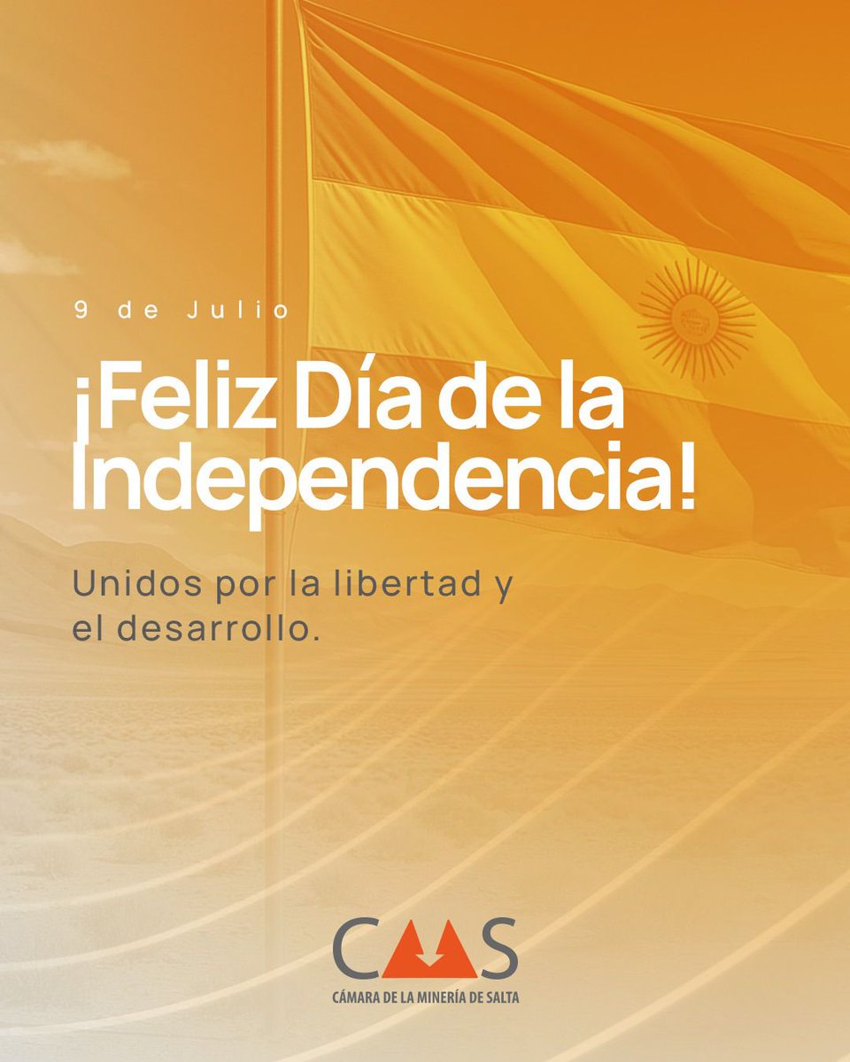 Conmemoramos el Día de la Independencia Argentina, reafirmando los valores de libertad, soberanía y compromiso con el crecimiento de nuestro país. 🇦🇷

💪 Desde la CMS celebramos con orgullo y convencidos de continuar construyendo una Argentina con más oportunidades para todos. 🧡
