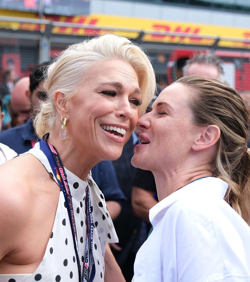 fergusonsfiles's tweet image. rebecca with hannah waddingham at the F1 grand prix of great britain