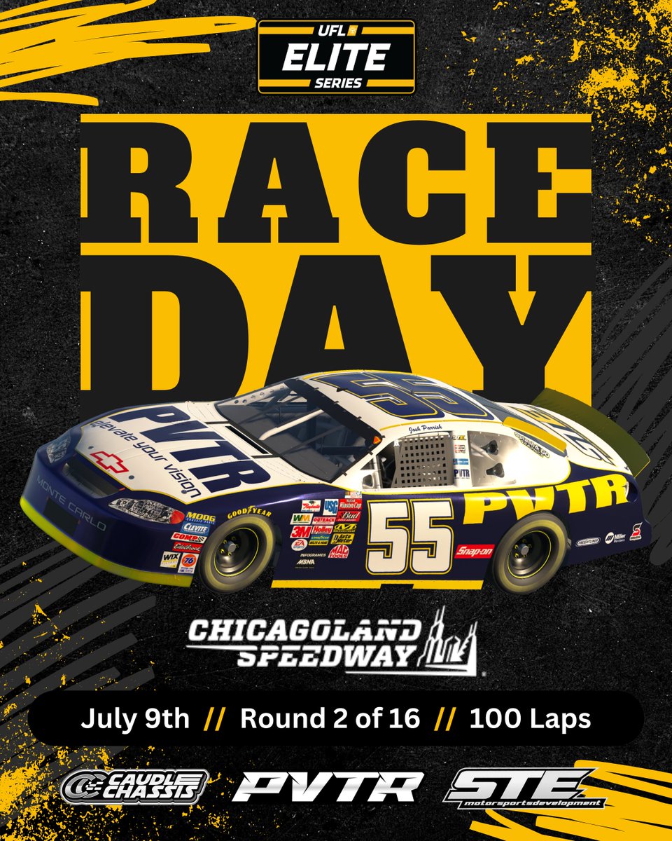 In route to the Windy City 🍃

Raceday with the <a href="/UFLtweets/">UFL | Richmond 9/17 | LIVE on Twitch</a> Elite Series as we head to Chicagoland Speedway tonight for 100 Laps! 

#PVTR <a href="/CaudleChassis/">Caudle Chassis</a> <a href="/iRacing/">iRacing</a>