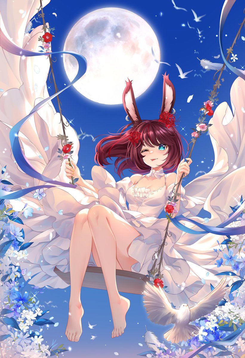 Schaukelnd schwingt Fran durch die Lüfte. Dieses tolle YCH Artwork hab ich mir mal gegönnt und ich muss sagen - es sieht soooo gut aus. Danke für die tolle Arbeit!

Thank you very much!
🎨Artist: NovaYStudio (Vgen)
#GERVTuber #VTuber #VGenComm #VTubers