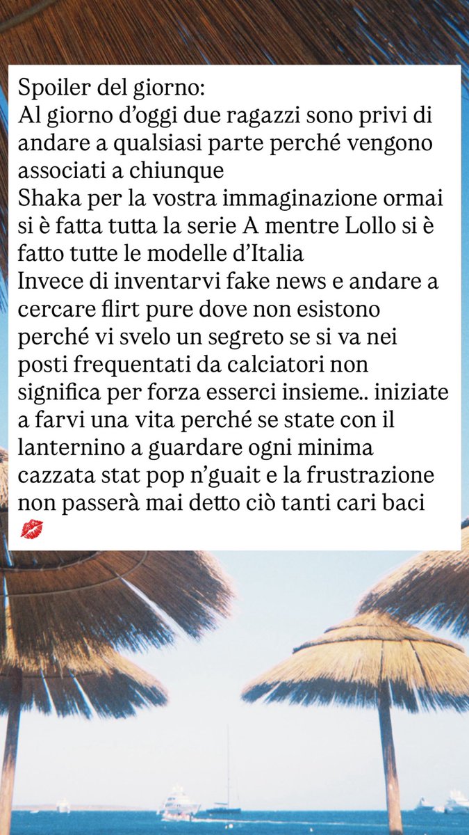il gioco è bello quando dura poco e voi lo state prolungando troppo .. SPOILER Avete rotto! 🤘🏻
Tic-tac
#shailenzo 🩵💚🤍☀️