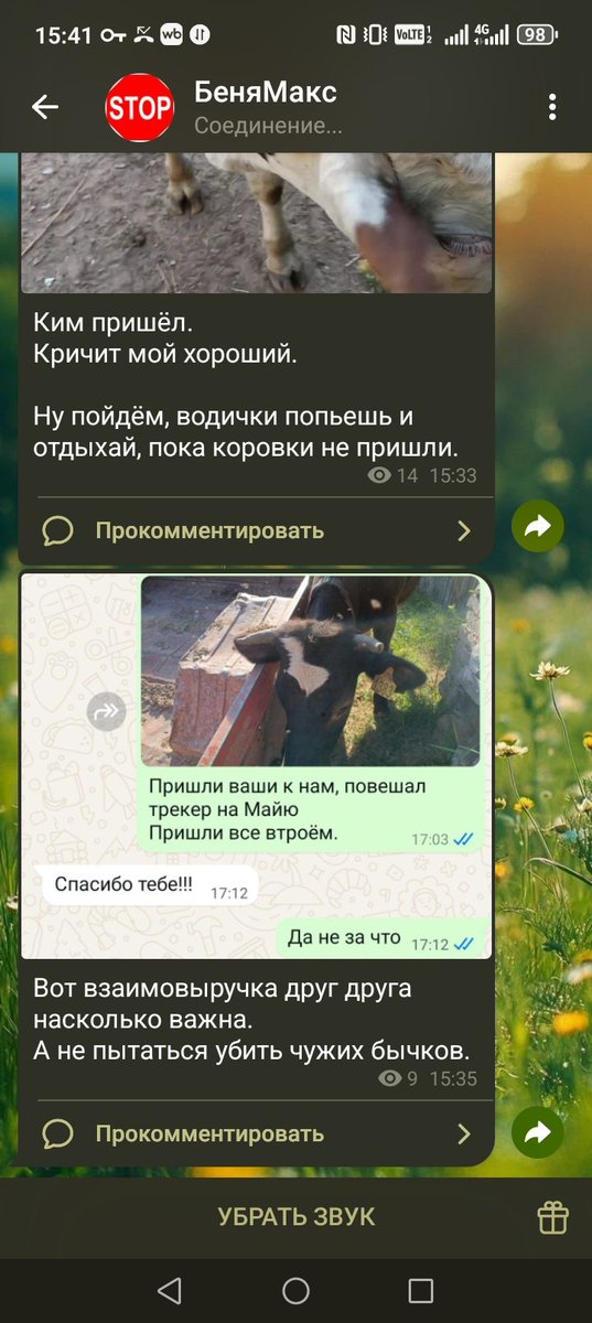 То есть, это не бык все ломает... А несчастной женщине лень забор сделать... Поняли, хейтерки??? И вот как надо быть, с добрыми и человечными тушами...