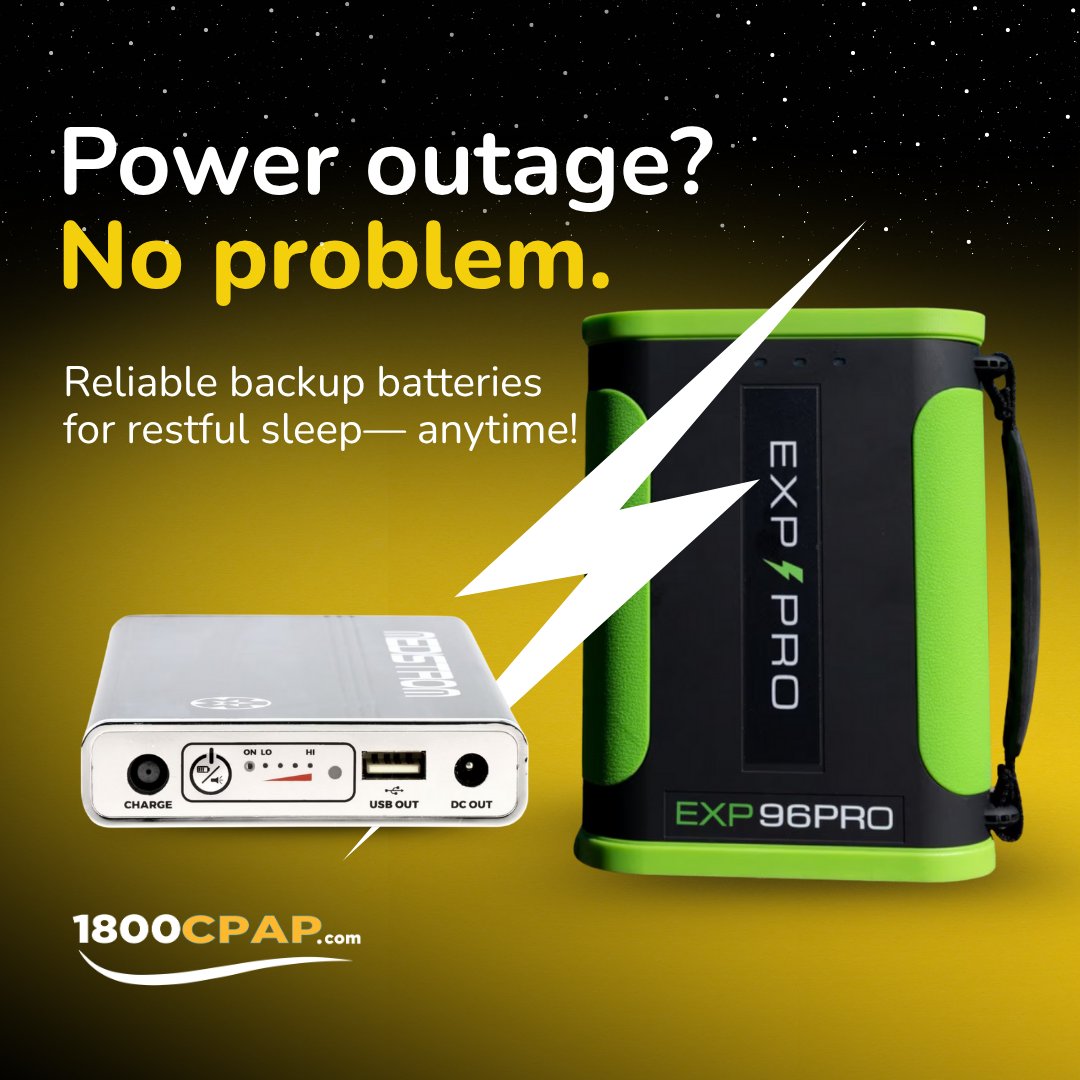 1800CPAPCOM's tweet image. Don't let storms or summer outages mess with your CPAP therapy! Get a CPAP battery for uninterrupted ZZZs and peace of mind. Stay cool and breathe easy with a reliable power source. #CPAPbattery #stormseason #summeressential 💤💡🛌

Browse batteries  →1800cpap.com/cpap-supplies/…