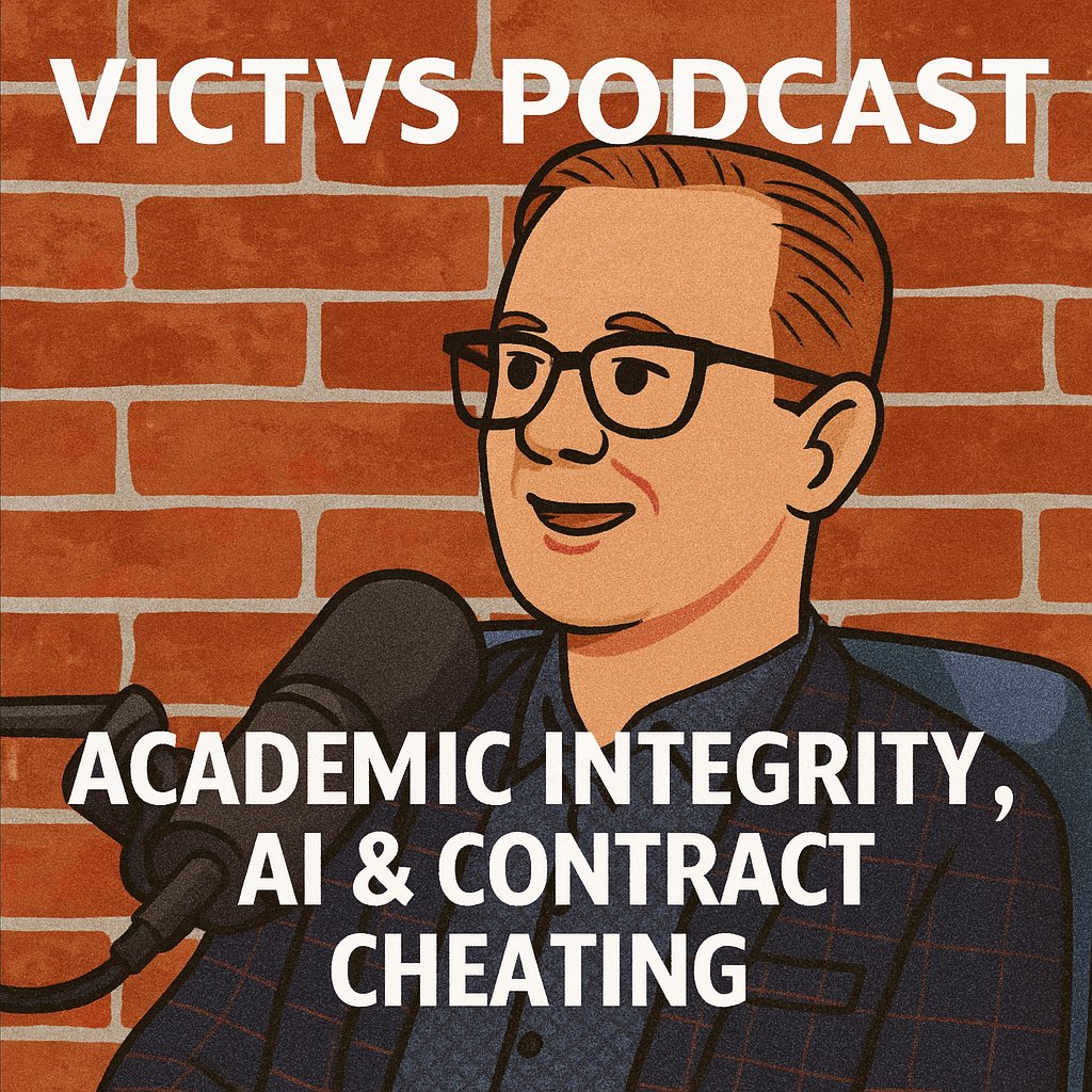 DrLancaster's tweet image. How has #contractcheating, #academicintegrity, and the world of professional ethics evolved over the past 25 years? I recently had the pleasure of joining the VICTVS team for a fascinating video podcast discussion (link in first reply) discussing these issues - and many more.
