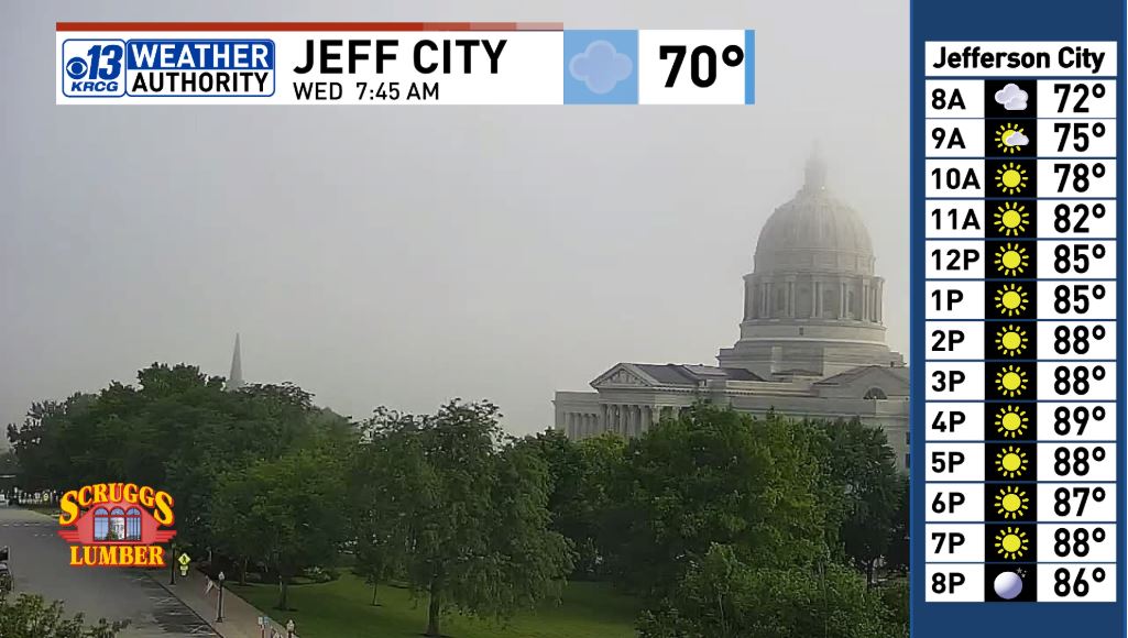 Fog is slowly lifting and it looks like a great summer day ahead! See all our skycams and forecasts at: krcgtv.com/weather/cameras  #midmowx