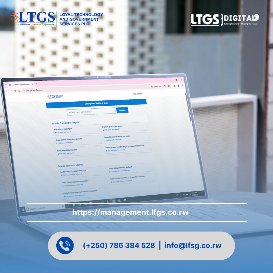SSMS is transforming the way LTGS Plc deliver services. Built for speed, simplicity, and transparency, the system empowers users to manage data, follow up on processes, and stay updated all in one place. 

Start now: management.lfsg.co.rw

#LTGSPlc #SSMS #LTGSDigital