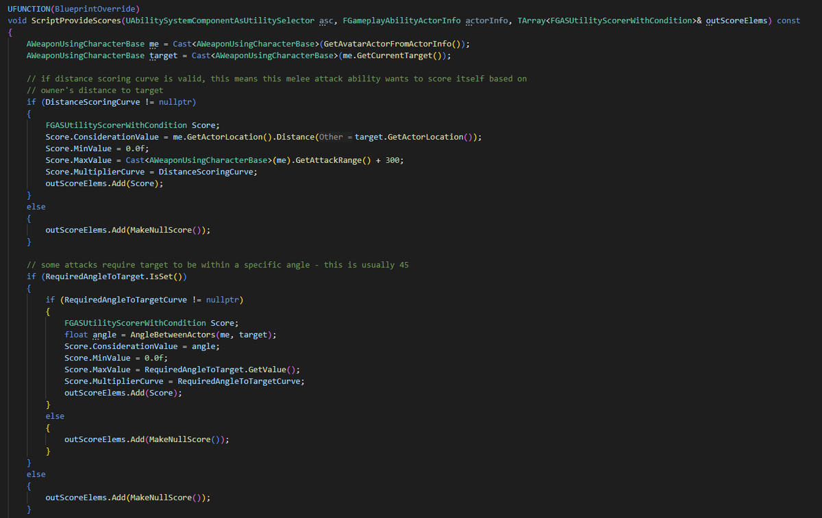 Ive been working on a system inspired by FromSoftware games in my almost non existing free time, and so far, it's one of the most fun gameplay systems I've designed.

People tend to underestimate how brilliantly the AI in Dark Souls is designed, but tbh its extremely underrated.