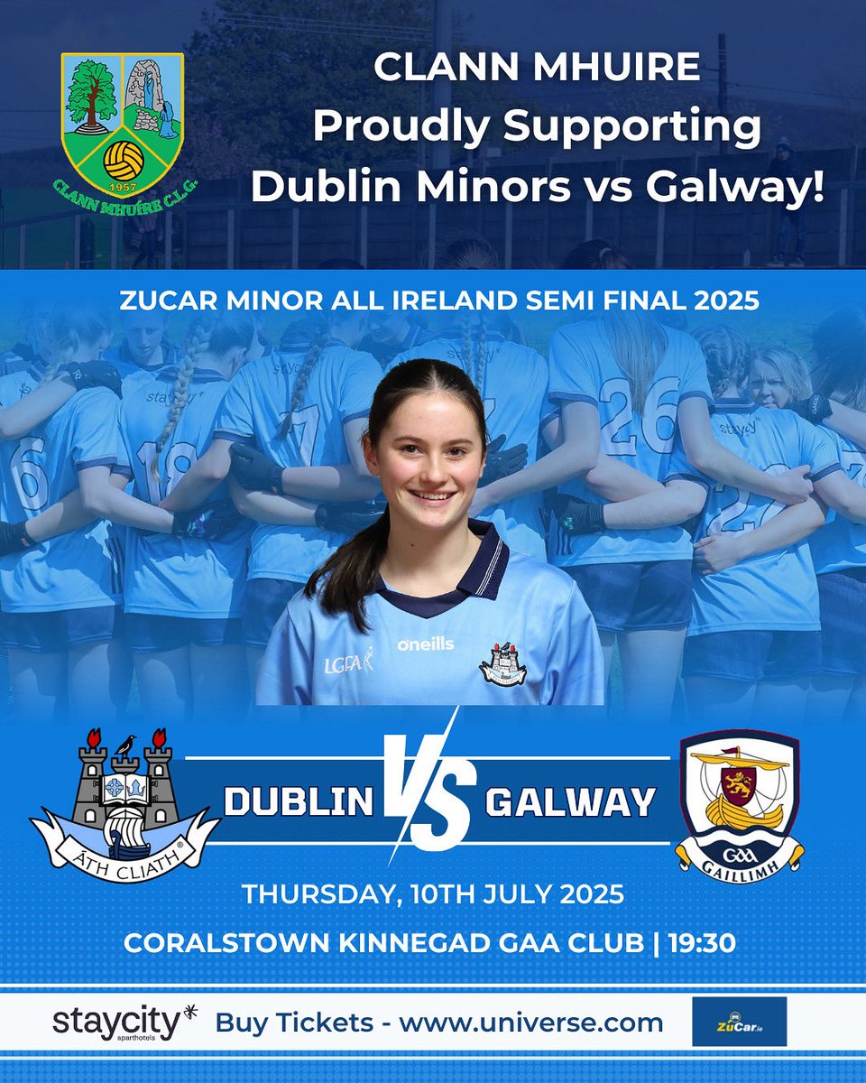 Clann Mhuire CLG (@clannmhuireclg) on Twitter photo The very best of luck to our very own Phoebe & <a href="/dublinladiesg/">DublinLGFA</a> Minor Ladies ahead of their All Ireland Minor Semi final tomorrow πͺπͺ
Good Luck Phoebe we are all behind you ππππ©΅ #SmallVillageBigDreams The very best of luck to our very own Phoebe & <a href="/dublinladiesg/">DublinLGFA</a> Minor Ladies ahead of their All Ireland Minor Semi final tomorrow πͺπͺ
Good Luck Phoebe we are all behind you ππππ©΅ #SmallVillageBigDreams
