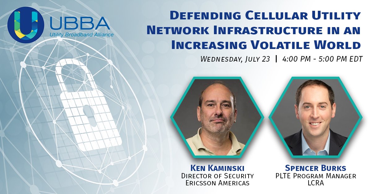 📢 Upcoming Webinar: Defending Cellular Utility Network Infrastructure in a Volatile World
Learn 3 key strategies to secure your network from experts at Ericsson &amp; LCRA.
🛡️ Encryption
📊 Monitoring &amp; SOC tools
🔍 Endpoint Detection
🔗 Register: register.gotowebinar.com/register/43585…