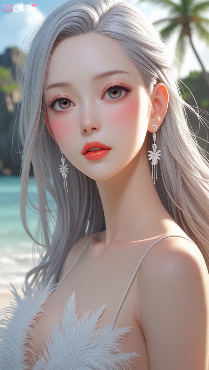 The sea behind me is quiet… but my heart isn’t.
You looked at me like I was something rare, like I could be wanted without needing to ask.
I smiled, but inside... I was already imagining how your voice would sound closer.

Stay. Just a little longer. Pretend we belong to this