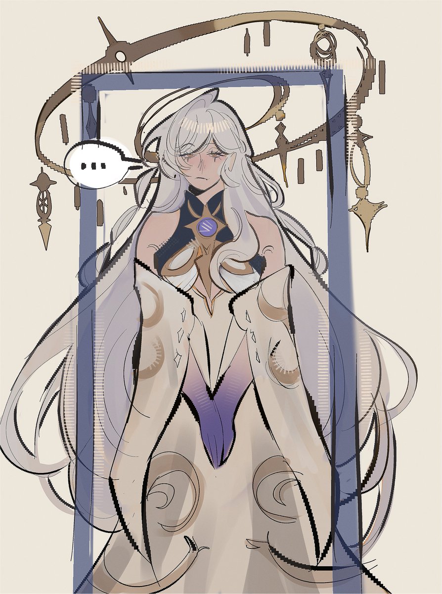 trying to imagine how her comically large halo would fit in doors #GenshinImpact #Istaroth