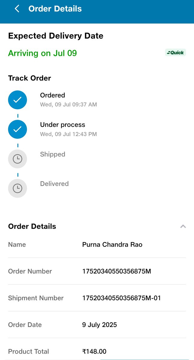 yourspurna's tweet photo. @JioMart_Support you told this 10 to 30 min but still now my order not received... Worst service....... https://t.co/vUg1QIluel