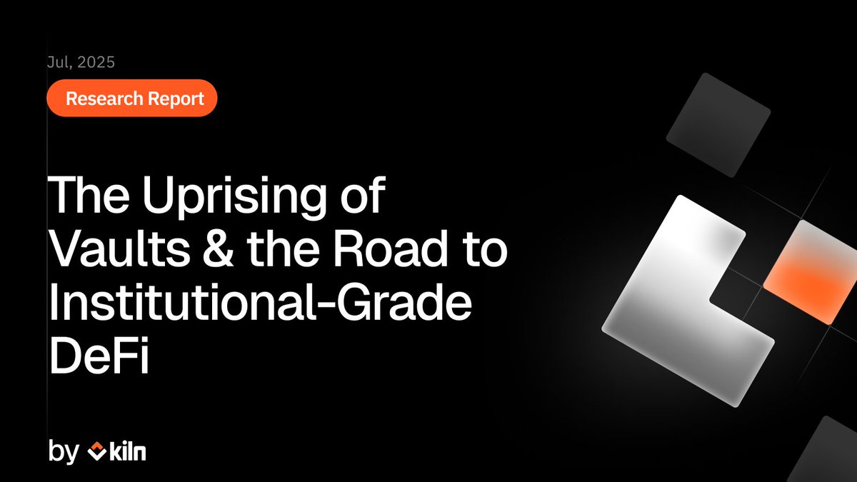 Kiln_finance's tweet photo. We’re pleased to share our inaugural research publication, providing in-depth analysis of key trends in digital assets. This report focuses on the institutional adoption of DeFi vaults and their evolving role in onchain finance.

The report examines the 28x growth in curated vault TVL, real-world asset integration, and emerging institutional use cases. It includes proprietary data, market map, and forward-looking projections for this rapidly developing sector.

Available now for professionals seeking data-driven analysis of DeFi's institutional evolution.

👉 Learn more: https://t.co/e99NWKEFpf

👉 Download the full report: https://t.co/23jtP8WSW7