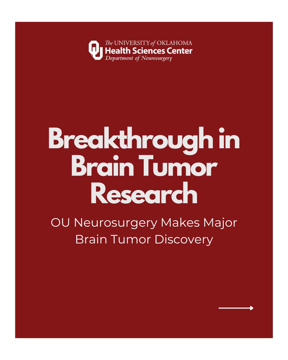 OU_Neurosurgery's tweet image. We uncovered a key protein, ZIP4, that fuels the rapid growth of glioblastoma — one of the deadliest brain tumors.
Want to dive deeper? Read the full article from the University of Oklahoma and stay updated on life-changing medical research.
tinyurl.com/mt8hmmpj