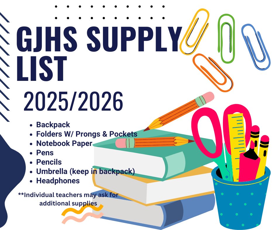 Kindergarten - Jr. High Supply Lists 📝✏

Orientation information can be found on the District website: greenwoodk12.com/page/orientati…