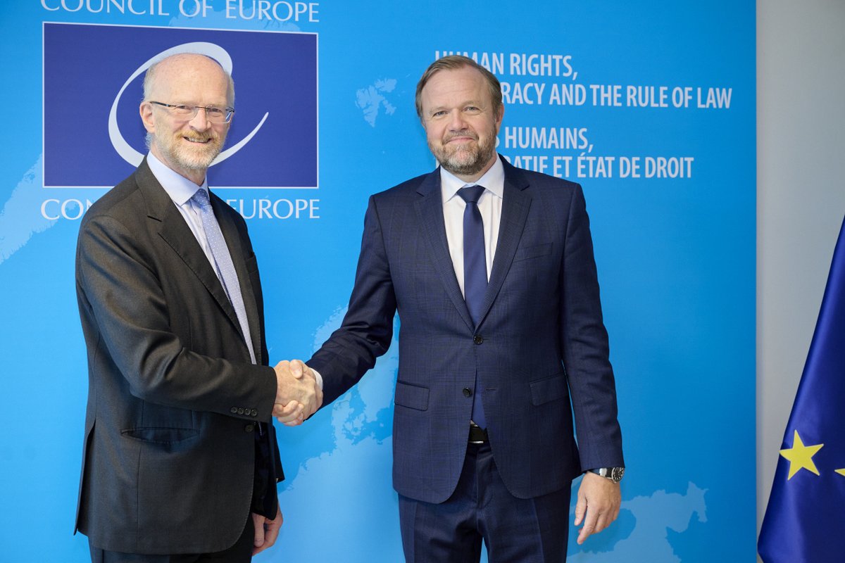 DSGBjornBerge's tweet image. Thank you Amb. Seland for your outstanding work as Norway's Ambassador to the Council of Europe @coe and thank you for signing the Second Additional Protocol to the Cybercrime Convention. @NorwayCoE @NorwayMFA