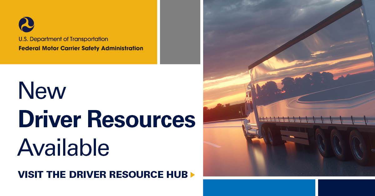 FMCSA's tweet image. 🚛 NEW: FMCSA’s Driver Resource Hub is LIVE!
A user-friendly tool to help truckers access key info, file complaints, and stay safe on the road.
Explore it here 👉 fmcsa.dot.gov/driver-resourc…
#TruckersMatter #FMCSA