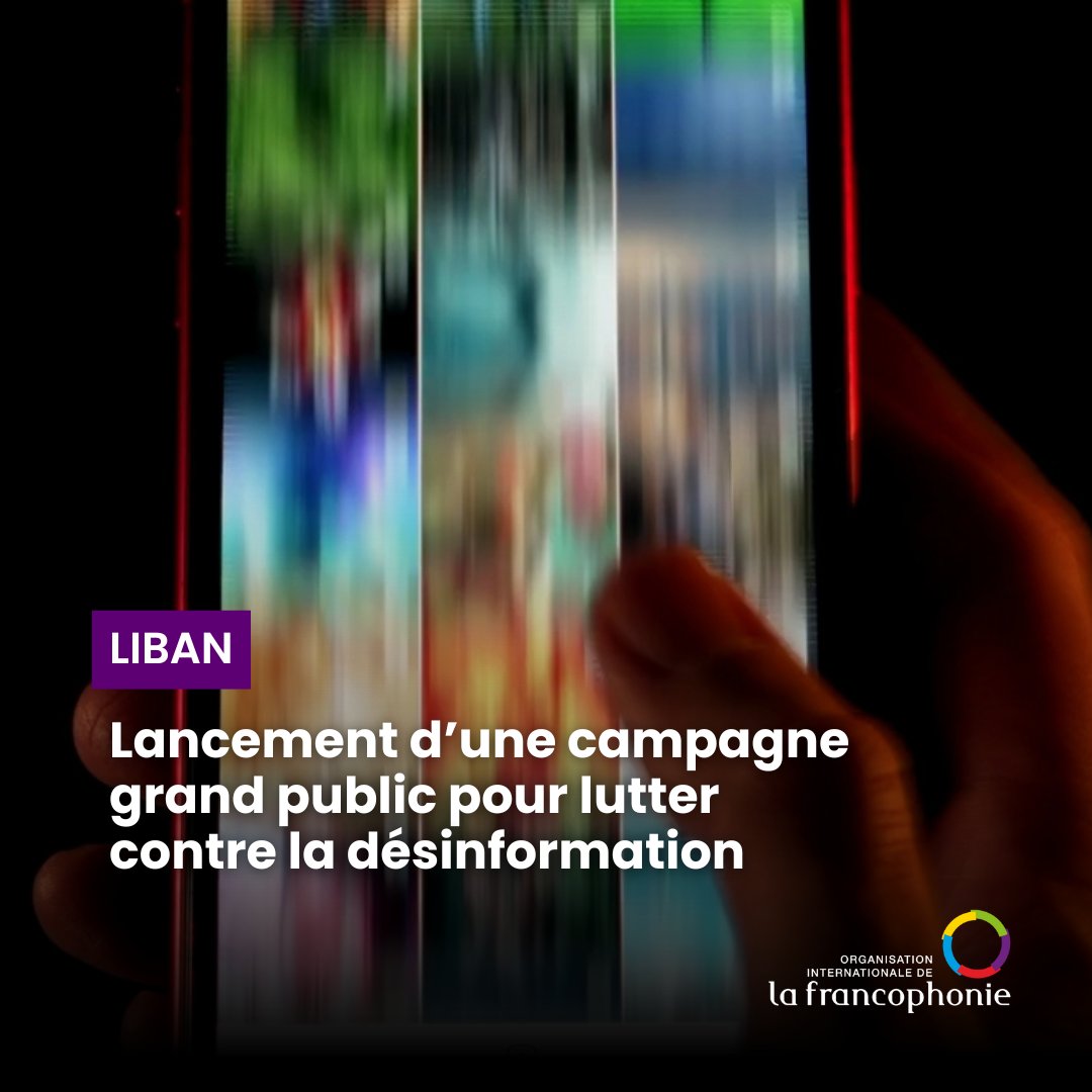 La Francophonie (@oifrancophonie) on Twitter photo L’OIF, le ministère de l’Information du #Liban et l’<a href="/UNESCO/">UNESCO 🏛️ #Education #Sciences #Culture 🇺🇳</a> ont lancé aujourd’hui à Beyrouth la campagne « Sans filtre : tout croire ? Détrompez-vous » pour sensibiliser le grand public à la #désinformation et aux discours de haine.
🔗En savoir plus : ow.ly/wvaq50WmXXV L’OIF, le ministère de l’Information du #Liban et l’<a href="/UNESCO/">UNESCO 🏛️ #Education #Sciences #Culture 🇺🇳</a> ont lancé aujourd’hui à Beyrouth la campagne « Sans filtre : tout croire ? Détrompez-vous » pour sensibiliser le grand public à la #désinformation et aux discours de haine.
🔗En savoir plus : ow.ly/wvaq50WmXXV