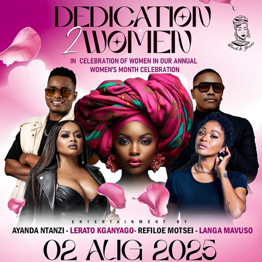 Something spectacular is coming to Rietvlei Farm Zoo and this one is for the ladies! Dedication 2 Woman feat: Lerato Kganyago, Langa Mavuso and many more take stage for unforgettable day out!! 
🔗 brnw.ch/21wU0LF
📍 Rietvlei Zoo Farm
📆 2 Aug
💰From R200