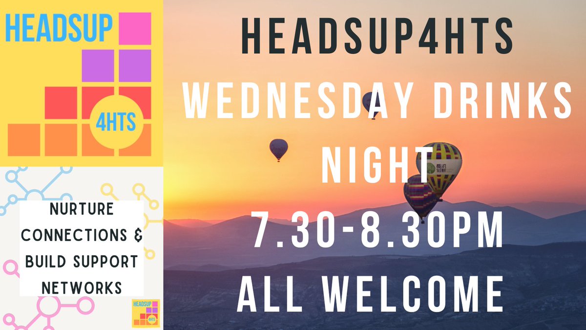 Join us tonight! Peer support and Coaching For HTs - eepurl.com/jiRP-Y